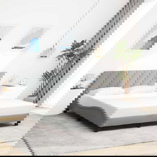 vidaXL Okvir za krevet bez madraca svjetlosivi 140x200 cm od tkanine Cijene