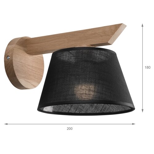  Brilagi - LED Zidno svetlo ANTHONY 1xE14/40W/230V hrast/crna Slike