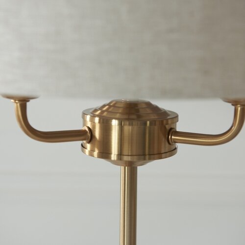  Endon 110721 - Stona lampa HIGHCLERE 3xE14/18W/230V bež/mesing Slike