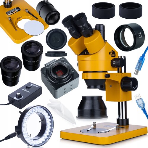 Rosfix TRINOKULARNI MIKROSKOP MERCURY S &ndash; ZOOM 7&ndash;45X, KAMERA USB 5MP, LED 56X | BARLOW 0.5X, WF10X/20, 100 MM, (5000036397) Cene