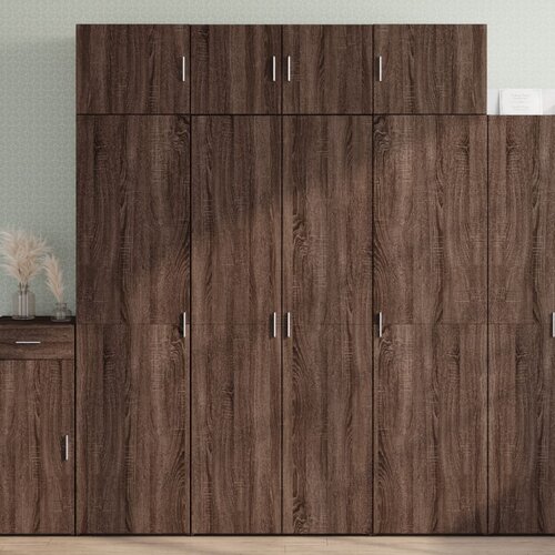 VidaXL Visoka komoda smeđa boja hrasta 80 x 42,5 x 185 cm drvena Slike