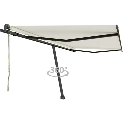 vidaXL prostostoječa avtomatska tenda 450x350 cm krem Cene