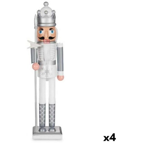  Ukrasna figura Drobilica za Orahe Bijela Srebrna Plastika 13 2 x 59 5 x 11 5 cm (4 kom.) Slike