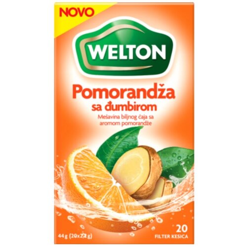 Welton Voćni čaj od pomorandže i đumbira, 44g, 20 kesica Slike
