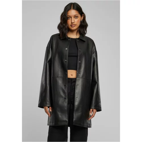 UC Ladies Ladies Faux Leather Coat black