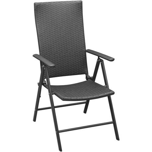 Maison Chic Vrtni stoli - Stol za vrt 2 kosa poli ratan črne barve JS1232, (21877535) Cene