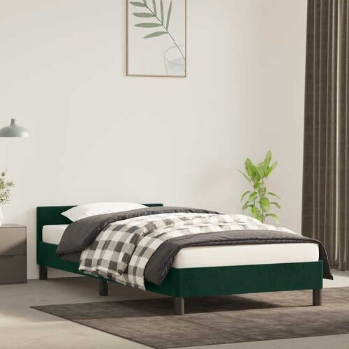  Okvir za krevet bez madraca tamnozeleni 90x200 cm bar&amp;scaron;unasti Slike