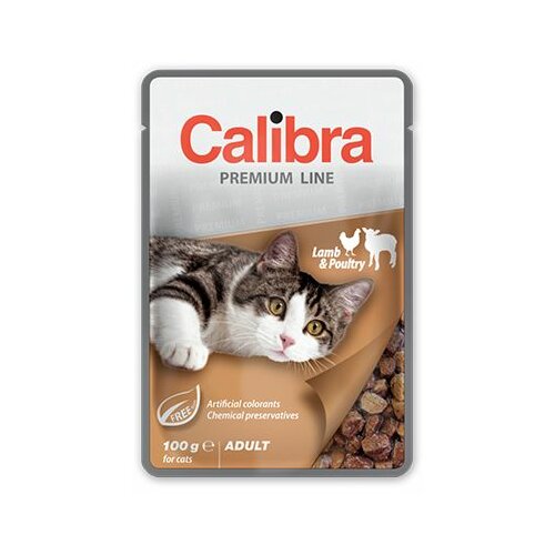CALIBRA Cat Adult Kesica Jagnjetina i Živina, hrana za mačke 100g Slike