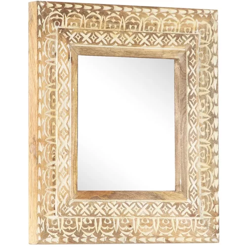 vidaXL Ručno izrezbareno ogledalo 50 x 50 x 2 6 cm masivno drvo manga