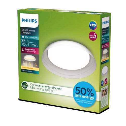 Philips LED prigu&amp;scaron;iva plafonska svetiljka FLETA LED/10W/230V 2700K prozirna Slike