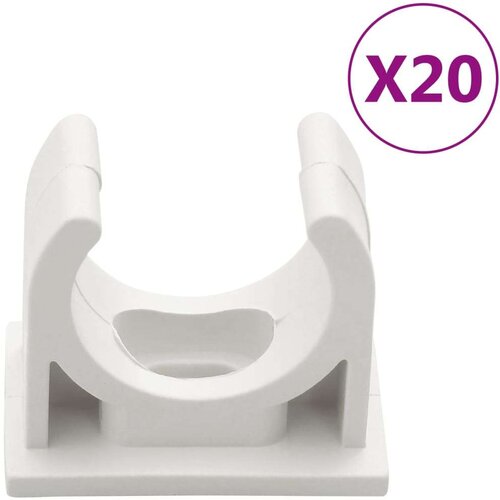vidaXL Kabelska cev s sponkami Ø20 mm 10 m PVC Cene