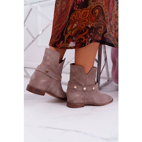 Kesi Women’s Boots Flat Laura Messi 1890 Leather Beige Darmah Cene