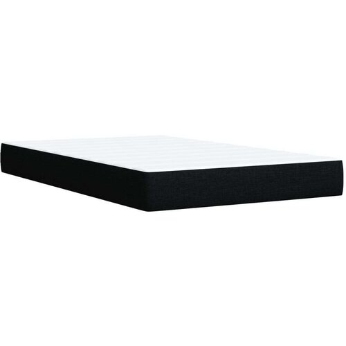 VidaXL Krevet s oprugama i madracem crni 120 x 200cm od tkanine Slike