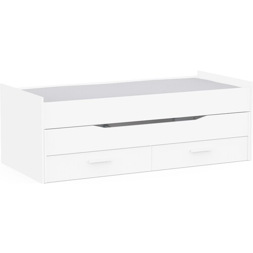 Gent izvlečna postelja s predali Twist, iveral, bela, 95&amp;times;208&amp;times;73 cm Slike