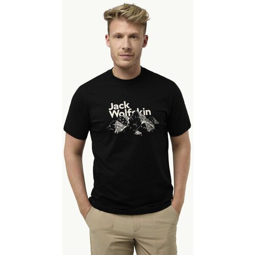 Jack Wolfskin Mu&amp;scaron;ka majica Bergblick T, Crna Slike