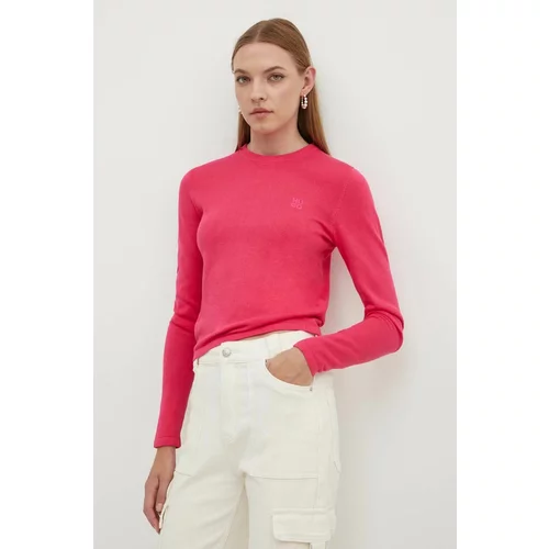 Hugo Pamučni pulover boja: ružičasta, lagani, 50514296