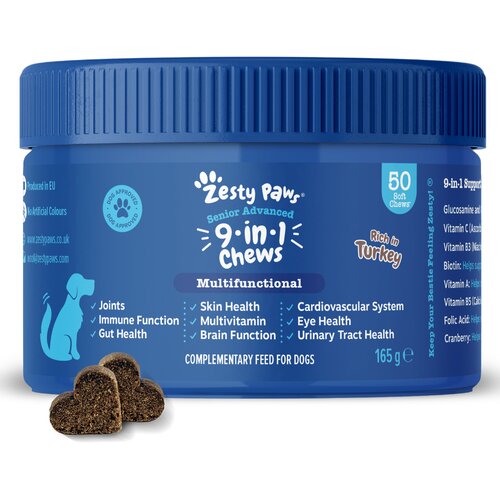 Zesty Paws Senior Advanced 9 u 1 Chews puretina - 2 x 50 tableta za žvakanje Slike
