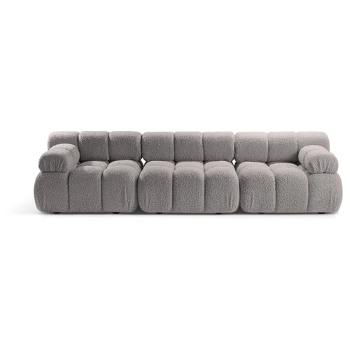 Micadoni Svetlo siva sedežna garnitura iz tkanine bouclé 282 cm Bellis – Home Micadoni Svetlo siva sedežna garnitura iz tkanine bouclé 282 cm Bellis – Home