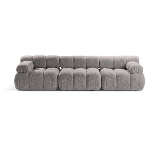 Micadoni Svijetlo siva sofa od boucl&amp;eacute; tkanine 282 cm Bellis &amp;ndash; Home Slike