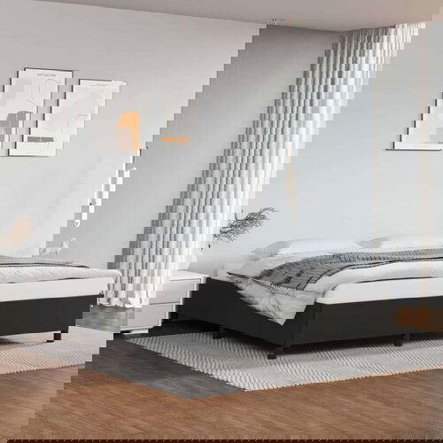  posteljni okvir črn 180x200 cm umetno usnje, (20723932) Cene