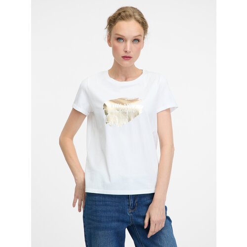 Orsay White women's short-sleeved T-shirt - Women's Cene