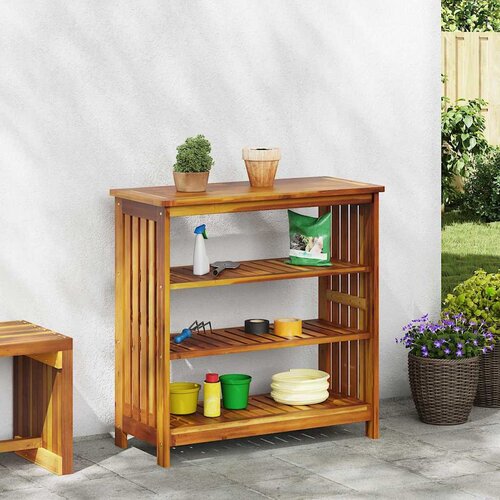  Vrtni ormar Prirodna 90 x 40 x 90cm Čvrsto drvo akacije Cijene