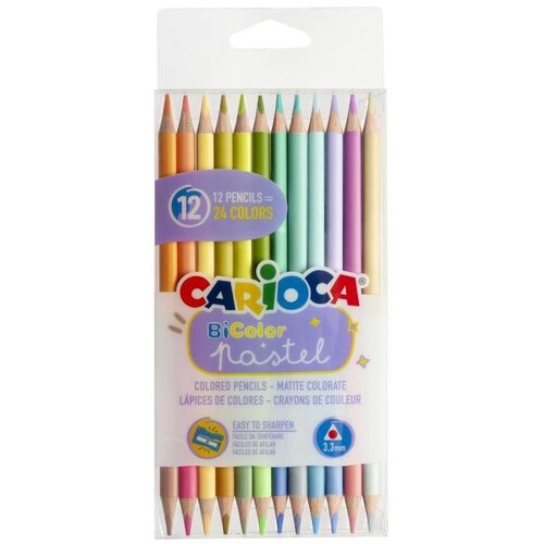 Carioca BiColor Pastel Pencils - 12 kos. Cene