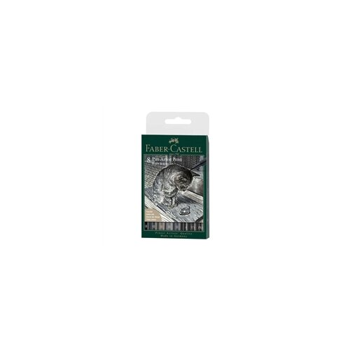 Faber-Castell Flomasteri Pitt, crno sivi, 8 komada Cijene