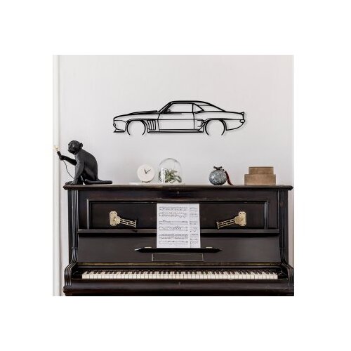 Wallity Zidna dekoracija Chevrolet Camaro Silueta, 70x18cm, Crna Cijene
