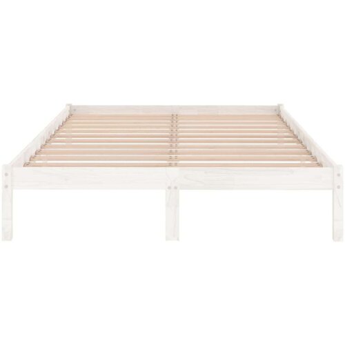 VidaXL okvir za krevet od masivne borovine bijeli 200 x 200 cm Slike
