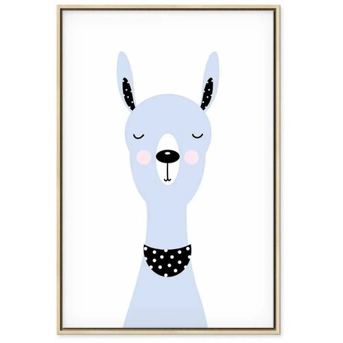  Slika - Lovely Llama (1 Part) Vertical 80x120 U prirodnom drvenom okviru Slike