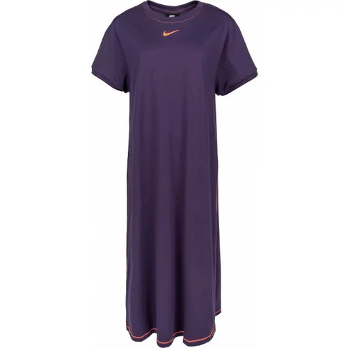 Nike NSW ICN CLSH MAXI DRS PLUS W Ženska plus size haljina, ljubičasta, veličina