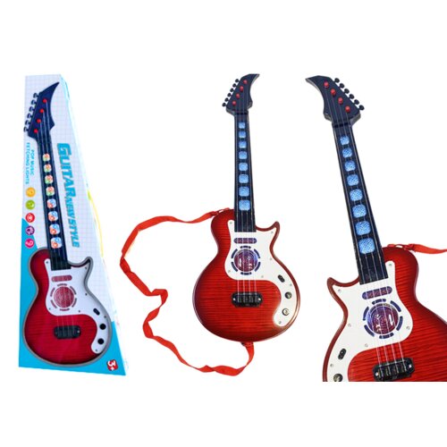  Dječja električna gitara s efektima crvena Cene