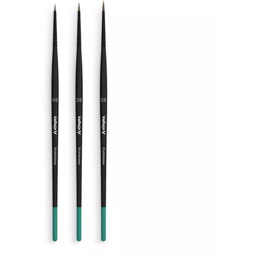Vallejo pro modeler. definition set - natural hair (sizes 4/0, 3/0 & 2/0) Cene