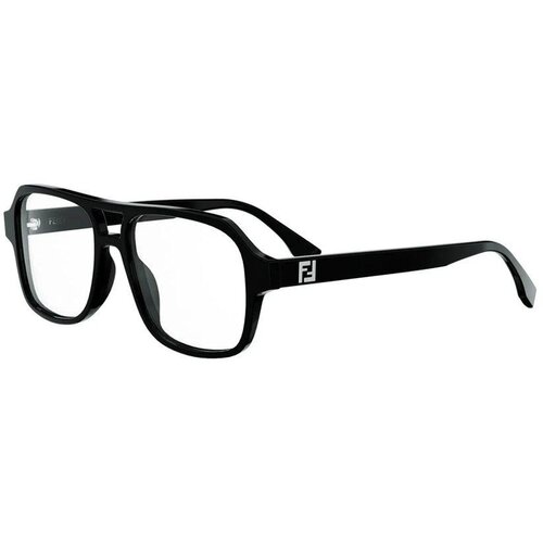 Fendi Squared Black Squared Eyeglasses ONE SIZE (54) Črna/Kristalna Slike