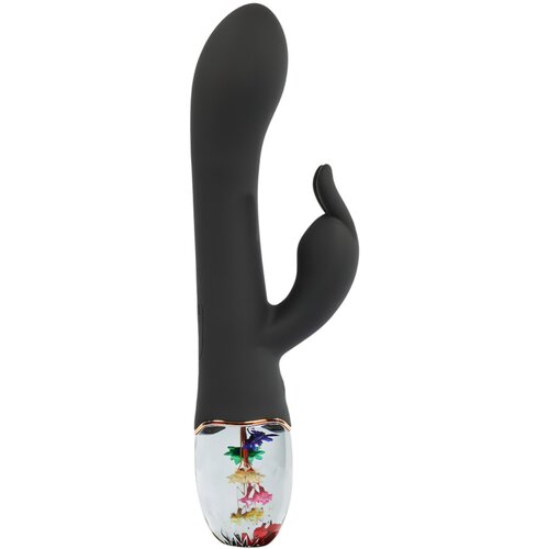 LOVISS Flower - G-točka vibrator s ručkom za klitoris (crni) Slike
