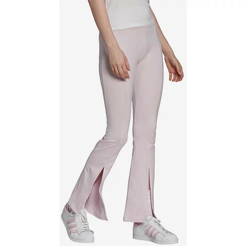 Adidas Hlače za žene, boja: ljubičasta, trapez, visoki struk, HU1615-violet