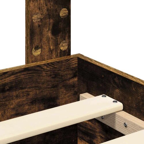  Okvir za krevet s uzglavljem Dimljeni hrast 120 x 190 cm Slike