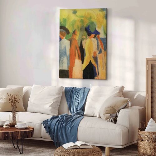  Slika - August Macke &amp;ndash; Walker under trees (Walker in the park) 80x120 Standard Slike