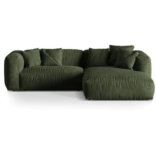 Micadoni Zelena kutna garnitura od boucl&amp;eacute; tkanine (s desnim kutom) Martina &amp;ndash; Home Slike