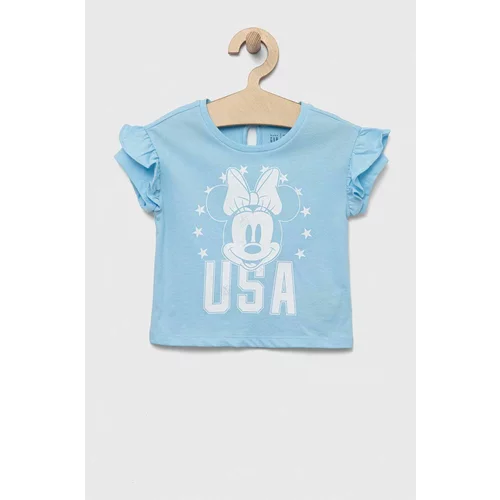 GAP Otroška bombažna kratka majica x Disney