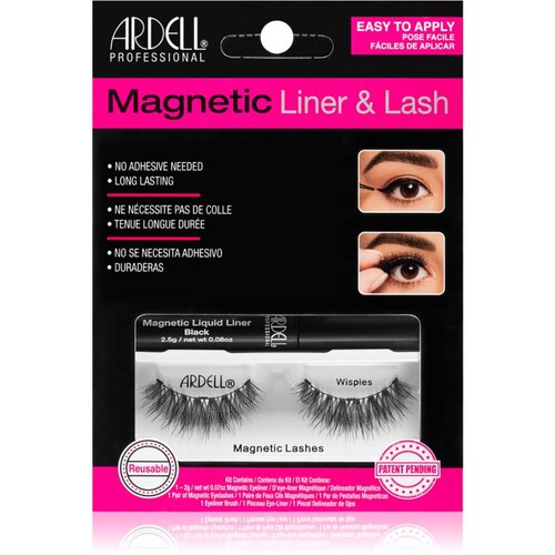 Ardell magnetic Liner & Lash Wispies nijansa Black darovni set magnetne trepavice Wispies 1 par + magnetska olovka za oči u gelu Magnetic Liquid Liner 2,5 g Black Cijene