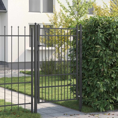  Ogradna vrata BAARLO 100 x 150 cm Metal Crna Može se zaključati Cijene