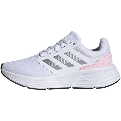 Adidas Tenisice za trčanje 'Galaxy 6' srebrno siva / svijetloroza / bijela