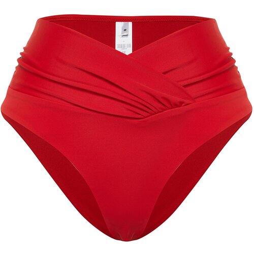 Trendyol Red V-Cut High Waist Regular Bikini Bottom Slike