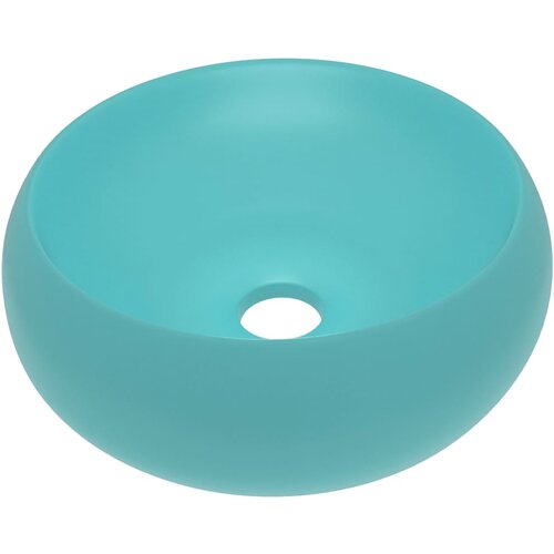 Maison Chic Razkošen Umivalnik - Kopalna umivalnik - Lavabo okrogel mat svetlo zelen 40x15 cm keramičen, (21684816) Cene