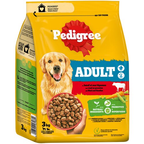 Pedigree Adult s govedinom i povrćem - 3 kg Cijene