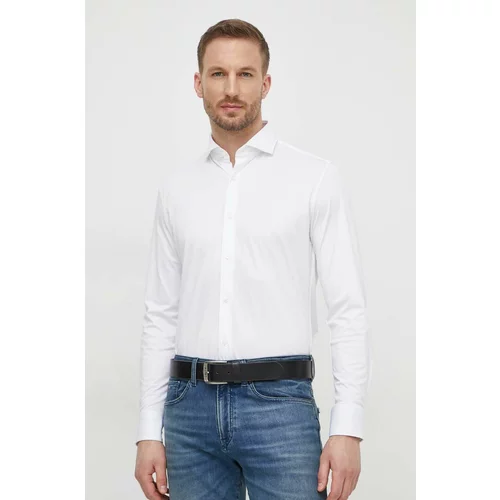 Boss Košulja za muškarce, boja: bijela, slim, s talijanskim ovratnikom
