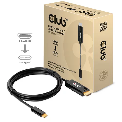 Club3d Kabel HDMI v USB-C CAC-1334, 4K@60Hz, aktiven, 1,8m