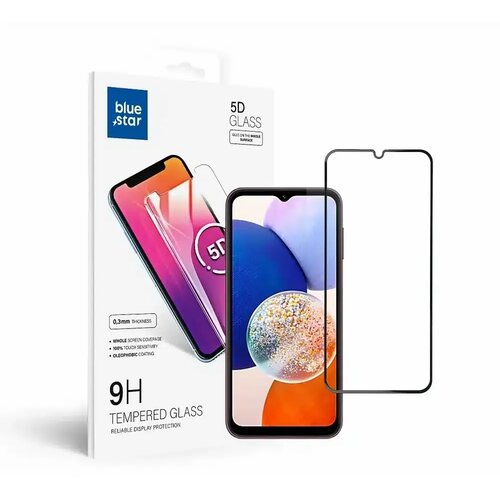 Blue Star 5D kaljeno staklo - za Samsung A14 5G (full glue/case friendly) - crno Cene